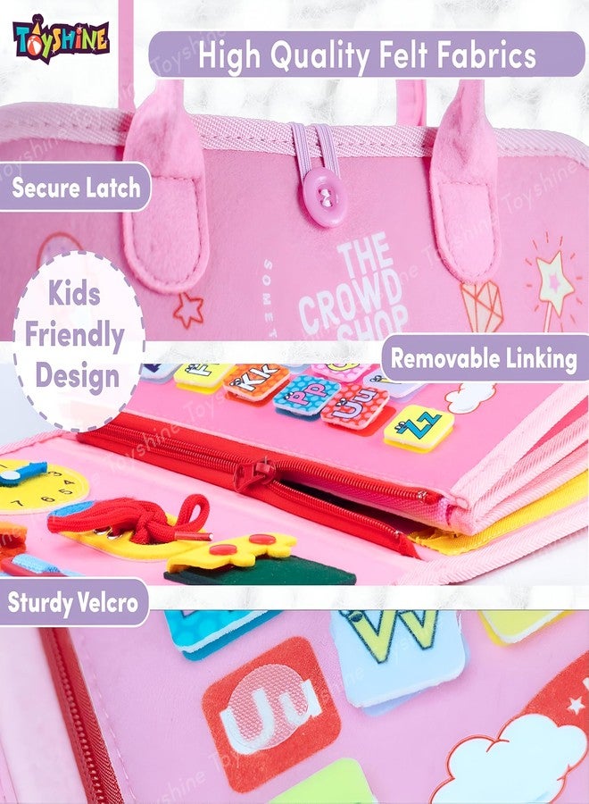 توي شاين لوحة أنشطة متعددة بتصميم يونيكورن من توي شاين، ألعاب مونتيسوري تعليمية مبكرة للأطفال الصغار، لتنمية المهارات الحركية الدقيقة، ومهارات ما قبل المدرسة الأساسية، وألعاب حسية للأطفال من عمر 3 سنوات فما فوق. - Image 5